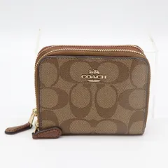 coach コーチ ラウンドファスナー ブラウン 茶 シグネチャー レザー 財布 ブランド小物 KMR 2000000 NSK