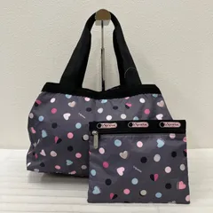 4885　LeSportsac レスポートサック　　肩がけ　トートバッグ ハンドバッグ ハート柄 ポーチ付き 大容量