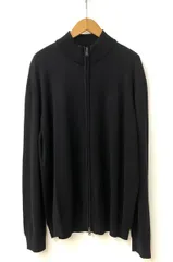 エンポリオ・アルマーニ EMPORIO ARMANI ジップカーディガン 8N1E90  黒　ブラック 3XL　S-237