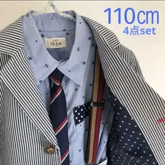 【美品】Ikka イッカ　スーツ　セットアップ　ジャケット　パンツ　シャツ　サスペンダー　4点セット