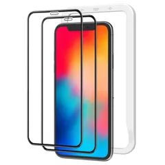 【特価商品】NIMASO 全面保護 ガラスフィルム iPhone11Pro 用 iPhoneX Xs 用 画面 フィルム ガイド枠 2枚セット NSP18H14