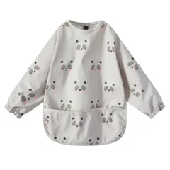 新品 [MARBEINE] お食事エプロン 長袖 赤ちゃん ベビー 防水 ポケット付き 食事スタイ 男の子 女の子 袖付き 食べこぼし 離乳食 食事用 スモック 子供 軽量 キッズ 出産祝い 保育園 幼稚園 可愛い 6ケ月～54ケ月