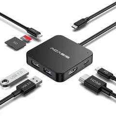 新品 ACASIS USB C ハブ 7-in-1アダプタ hdmi type-c ハブ 4K@30HZ HDMI usbハブ PD 100W 急速充電ポートtype-c×1ポートUSB-A 3.0×3ポート 5Gbps高速データ転送 SD/TFカードスロット