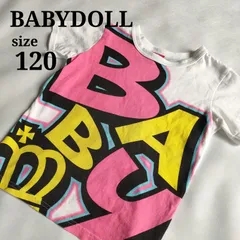 BABY DOOL　ベビードール　半袖Ｔシャツ　プリント　120　白　ピンク　黄