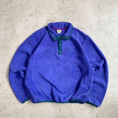90s USA製 L.L.Bean Half button Fleece Pullover エルエルビーン ハーフボタン フリース  プルオーバー 筆記体 スナップTタイプ