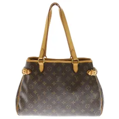 LOUIS VUITTON (ルイヴィトン) モノグラム バティニョール オリゾンタル ブラウン PVC×レザー トートバッグ M51154