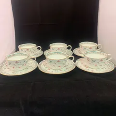 【美品】ノリタケ 花更紗　コーヒーカップ ペアセット Noritake 6客