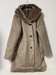 URBAN RESEARCH DOORS ドアーズ フェイクムートンコート スウェードコート ファーコート ミドルコート フード下一部シミ？あり 210