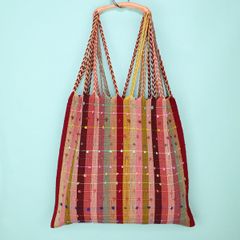 メキシコ製 ハンモックバッグ ハンドメイド つぶつぶ 035 トートバッグ