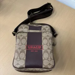 ◎COACH コーチ バック ショルダーバック シグネイチャー レザー ブラウン ベージュ ユニセックス F70073