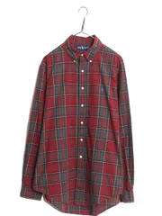 【お得なクーポン配布中!】 90s ラルフローレン チェック 長袖 ボタンダウン シャツ メンズ XL 90年代 オールド ポロ コットン ワンポイント 長袖シャツ BD BDシャツ