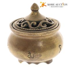 ■ 古銅細工彫 宣徳炉 青銅 香炉 茶器 工芸 美術 彫刻