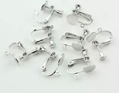 イヤリング シルバー20個 (平皿タイプ：8mm) 退色防止アクセサリー