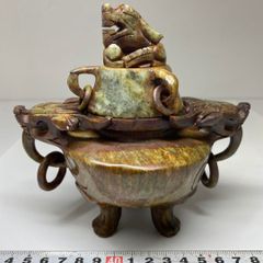 中国美術 天然石 寿山石 石彫 太白酔酒 - メルカリ