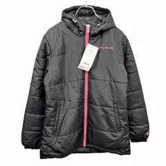 【新品】ルコックスポルティフ le coq sportif 中綿入り パデッドジャケット パーカー 長袖 刺繍 ポリ100% M ピンク ピンク×黒 レディース