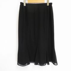 #s 東京ソワール スカート 13号 黒 ブラック マーメイド 礼服 フォーマル シースルー シアー 大きいサイズ レディース [962960] k01