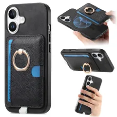 【人気商品】手帳型 MagSafe対応 分離式 2 in ケース 1 アイフォン16 ケース 手帳型 いphone16ケース リング付き 16 滑り止め 360°回転 スタンド機能 iPhone 16 携帯カバー 財布型 iPhone スマホケース アイフォン