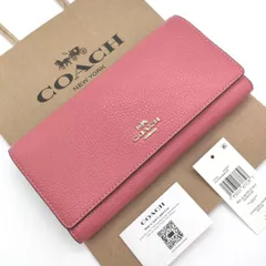 [COACH] コーチ 日本未入荷 スリム 三つ折り 長財布 CC815（ピンク）