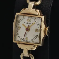 【美品】bulova 自動巻 クルドパリ文字盤 ゴールド 純正ブレス 稼働　希少付属品本体ブレスレット