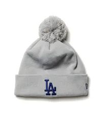 【ムラスポ公式】新品 NEW ERA ニューエラ ビーニー MLB  ロサンゼルス・ドジャース ポンポンニット リブ POM PON KNIT 14312115