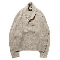 80's 90's 黒タグ エディーバウアー ショールカラー ウール ニットセーター (L) 灰杢系 プルオーバー 80年代 旧タグ オールド　アメリカ古着 USED  ビンテージ ヴィンテージ