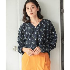50-12 ー大特価ー 【レプシィム】   花柄 サラキレ ブラウス シャツ (М) 総柄 春夏 LEPSIM レプシィム レディース トップス