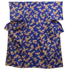 単衣キモノ 正絹 弁柄色 紅型染め小紋 単品 - メルカリ