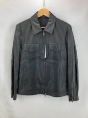 ARMANI JEANS レザージャケット 46 Mサイズ ネイビー - メルカリ