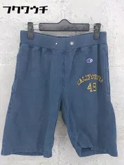 ◇ Champion チャンピオン REVERSE WEAVE スウェット ハーフ ショート パンツ サイズM ネイビー レディース 【中古】 【1002801138820】