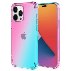iPhone14 Pro Max ケース アイフォン14 プロマックス  グラデーション耐衝撃 ソフト ケース 【Color】 ピンク・グリーン