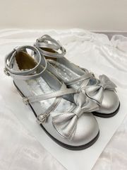 Angelic Pretty アンジェリックプリティ Tea Party Shoes ティーパーティーシューズ  シルバー 23〜23.5cm