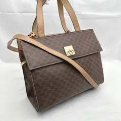 m257 CELINE セリーヌ マカダム ガンチーニ ショルダーバッグ ハンドバッグ 2way M161