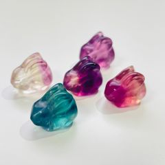 フローライト⭐︎うさぎパーツ⭐︎ブルーフローライト⭐︎5個セット