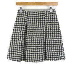 アンタイトル ミニスカート ウール/アルパカ混 ブランド ボトムス 日本製 白 黒 レディース ホワイト×ブラック UNTITLED 【中古】