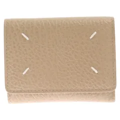 Maison Margiela (メゾンマルジェラ) 22AW ZIP COMPACT TRI FOLD WALLET 4ステッチ コンパクトウォレット 三つ折り財布 ベージュ SA3UI0010のサムネイル
