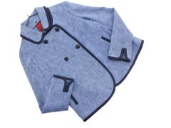 AMACA アマカ 2WAY ラメ ジャケット size38/青 ◇■ レディース