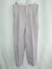 ◇ ⊇ Stola.　ストラ ウエストゴム　腰フリル ストレートパンツ サイズM パープル系 レディース E  【1409240058397】