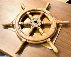 ヴィンテージ品！MARINE INTERIOR SERVICE  マリーンインテリアサービス　キャプテンハンドル　船　舵　オブジェ　インテリア　マリン　◎