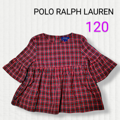 【ラルフローレン 】美品 120 女の子 チュニック RALPH LAUREN 子供服 春 秋 冬 ポロ 赤 チェック
