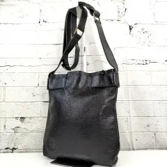 【 Hunting World 】O A-1 ハンティングワールド レザー ショルダー / クロスボディ バッグ 斜め掛け 婦人鞄 ブラック系