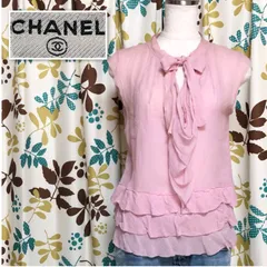 シャネル/香奈儿 レインボーストライプ シルク 半袖 34サイズ 桑の絹