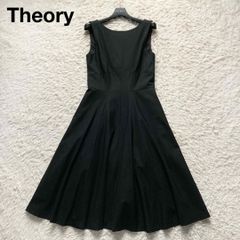 セオリー カシュクール リブニット ロング ワンピース ドレス S【未
