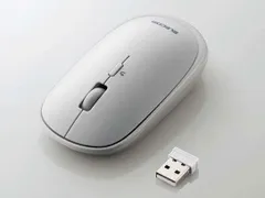 【新品・2営業日で発送】ELECOM エレコム BlueLEDマウス／薄型／無線／4ボタン／ポーチ付／グレー(M-TM10DBGY)