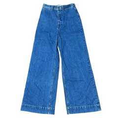 AZUL BY MOUSSY DARTS DENIM WIDE ダーツデニムワイド ブルー レディースM ハイウエスト ワイドデニム アズールバイマウジー