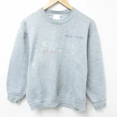 M/古着 ウィルソン 長袖 スウェット メンズ 00s ニューヨーク 刺繍 クルーネック グレー 霜降り 25apr07 中古 スエット トレーナー トップのサムネイル