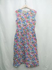 花柄 ノースリーブ ティアードワンピース ハンドメイド - メルカリ