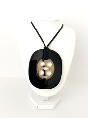 エルメス　HERMES リフト　バッファローホーン　ネックレス　ラッカーウッド　ブラック