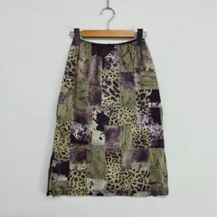 Pisano STYLE ピサーノスタイル USA製 パイソン レオパード パネル 総柄 ストレッチ タイト スカート 90s 古着 VINTAGE レディース サイズ M LF82