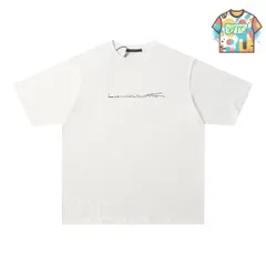 【今日WTO】Louis Vuitton 胸前アート文字熱転写 T シャツ-TA33