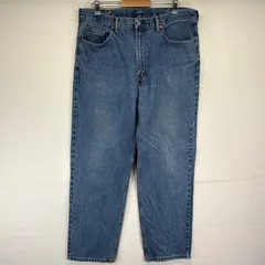 古着 リーバイス Levi's デニムパンツ 550 テーパード バギー ジーンズ ジーパン 5ポケット 長ズボン w38 L32  ブルー メンズ